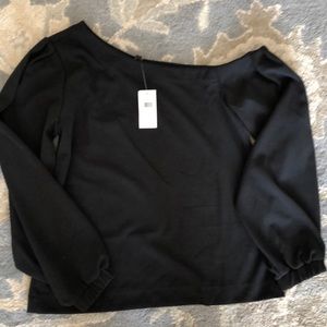 Black off the shoulder top